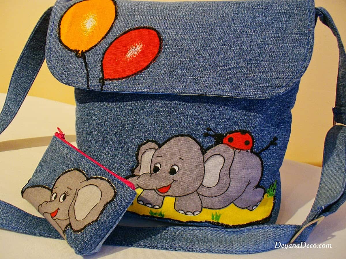 Handmade kids Bag and a matching Purse